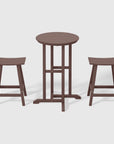 WestinTrends Outdoor Patio Counter Height Bar Stools Bistro Bar Table Set, Dark Brown
