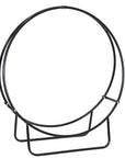 Sunnydaze Modern Tubular Steel Firewood Hoop Log Rack, Indoor Outdoor