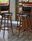 https://www.walmart.com/ip/Costway-Set-of-2-29-Swivel-Bar-Height-Stool-Wood-Dining-Chair-Upholstered-Seat-Panel-Back-Espresso/992350719