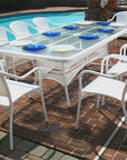 96" Rectangular Resin Wicker Dining Set