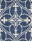 7' x 9' Denim Vintage Trellis UV Treated Indoor Area Rug