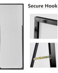 POSHIONS 71"x28" Full Length Mirrors Rectangle Floor Mirrors for Dressing, Modern, Black
