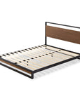 Bamboo and Metal Platform Bed Frame - From Where -