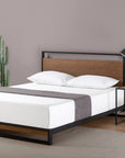 Bamboo and Metal Platform Bed Frame - From Where -