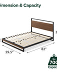 Bamboo and Metal Platform Bed Frame - From Where -