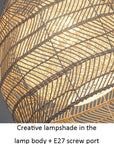 Bamboo Basket Pendant Light Rattan Cage - From Where -