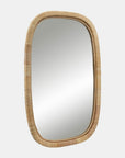 Bamboo Wood Framed Wall Mirror - From Where -