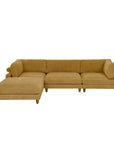 Barbarette 4 - Piece Corduroy Sectional - From Where -