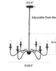 Baretta 6 - Light Classic Chandelier - From Where -