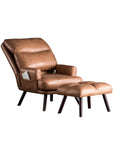 Adjustable Backrest Accent Chair with Ottoman