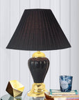 ORE International 27" Ceramic Table Lamp, Black