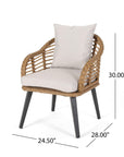 Becky Indoor Wicker Club Chairs (Set of 2) - From Where -