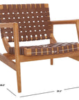 Bellona Leather Woven Accent Chair - From Where Finds -