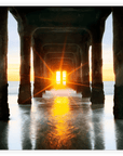 Beneath Manhattan Beach Pier Canvas Art - From Where -