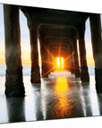 Beneath Manhattan Beach Pier Canvas Art - From Where -
