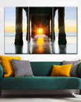Beneath Manhattan Beach Pier Canvas Art - From Where -