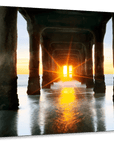 Beneath Manhattan Beach Pier Canvas Art - From Where -