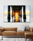 Beneath Manhattan Beach Pier Canvas Art - From Where -
