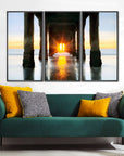 Beneath Manhattan Beach Pier Canvas Art - From Where -
