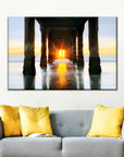 Beneath Manhattan Beach Pier Canvas Art - From Where -