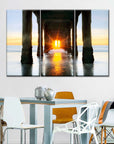 Beneath Manhattan Beach Pier Canvas Art - From Where -