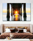 Beneath Manhattan Beach Pier Canvas Art - From Where -