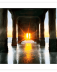Beneath Manhattan Beach Pier Canvas Art - From Where -