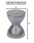 Benjara Industrial Iron Stool - From Where -