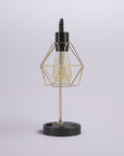 Bertha 16.1'' Black/Gold Table Lamp with USB and Outlet - From Where -