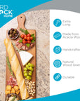 BIRDROCK HOME Acacia Wooden Serving Board with Handle - Extra Long Charcuterie Tray for Party Cheese, Meat, Fruit & Bread Display - Decorative Food Platter for Kitchen - Natural Wood - Espresso, 31.5” - From Where -
