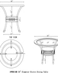 Bistro Dining Table with Glass Top - From Where -