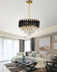 Black and Gold Crystal Chandelier 16" - From Where -