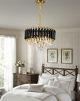 Black and Gold Crystal Chandelier 16" - From Where -