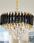Black and Gold Crystal Chandelier 16" - From Where -