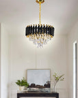Black and Gold Crystal Chandelier 16" - From Where -
