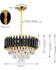 Black and Gold Crystal Chandelier 16" - From Where -