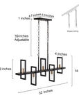 Black Gold 5 Light Linear Chandelier - From Where Finds -