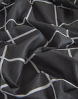 Black Grid Fitted Sheet - From Where -