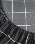Black Grid Fitted Sheet - From Where -