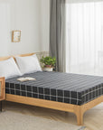 Black Grid Fitted Sheet - From Where -