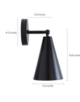 Black Industrial Wall Sconces Set of Two - From Where -