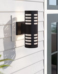Black Outdoor Armed Sconce - From Where -