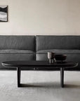 Black Oval Wood Coffee Table - From Where -