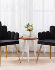 Black Set of 4 Wahson Velvet Dining Chairs - From Where -