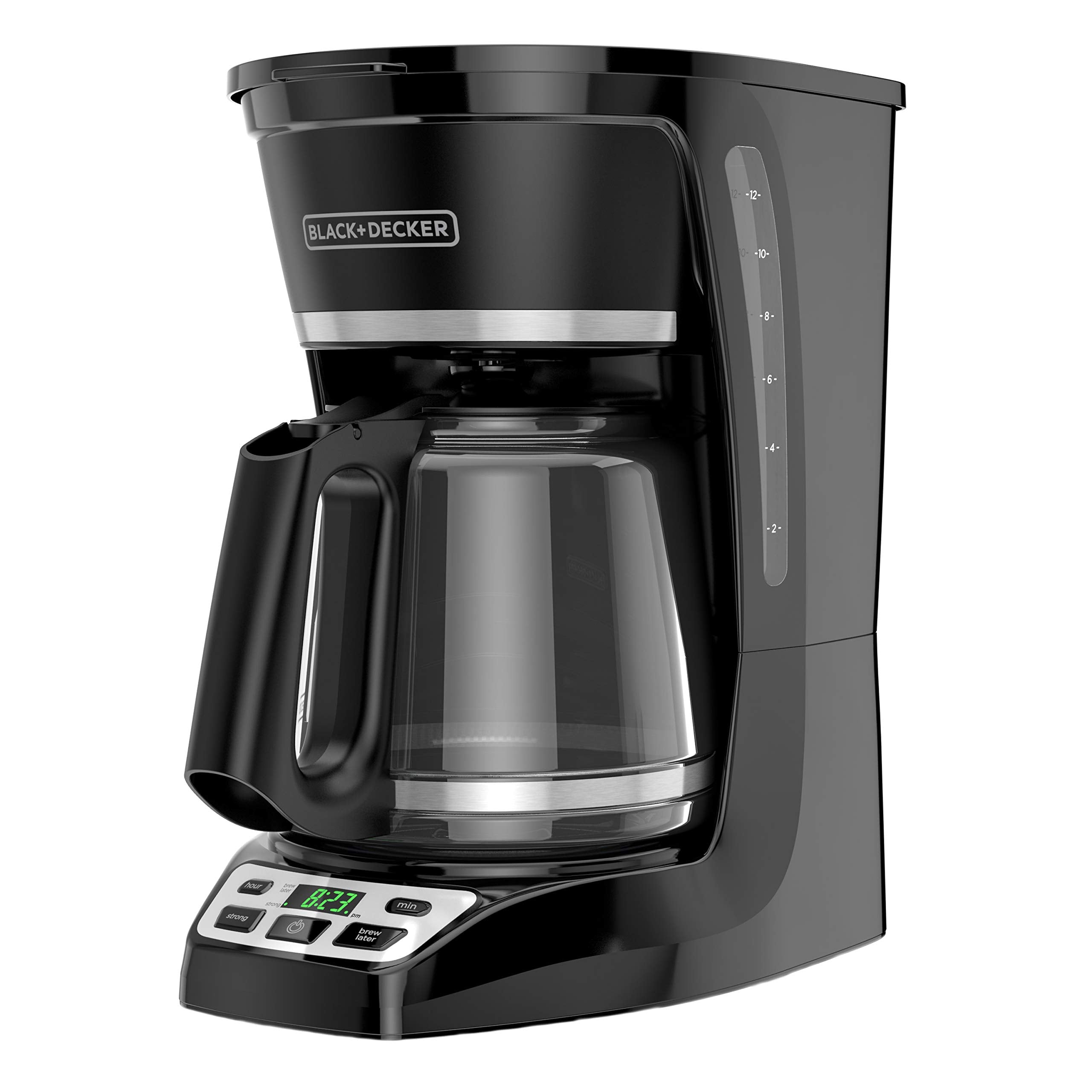 BLACK+DECKER 12-Cup Black Drip Coffee Maker Programmable