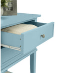 Blue Accent Table with 2 Drawers - From Where -