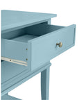 Blue Accent Table with 2 Drawers - From Where -