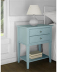 Blue Accent Table with 2 Drawers - From Where -