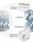 Blue Forest Shower Curtain Set - From Where -