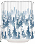 Blue Forest Shower Curtain Set - From Where -
